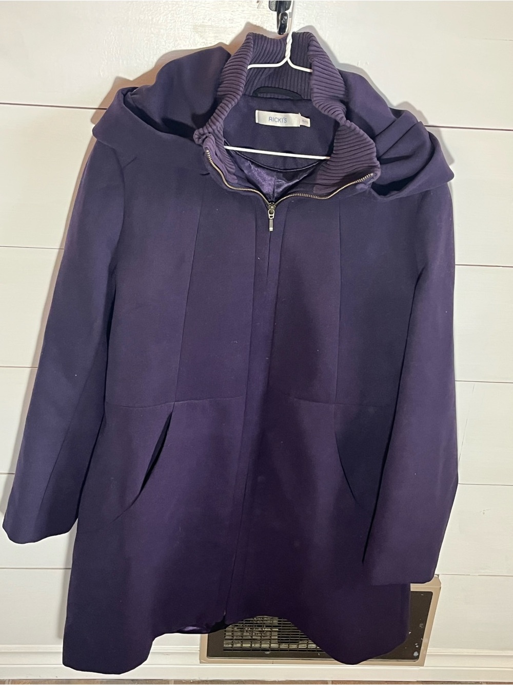 Women's Ricki’s Purple Hooded Dress Coat